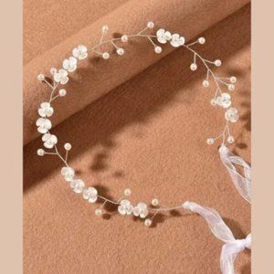 Elegant White Floral Hair Accessory - wedding or formal event